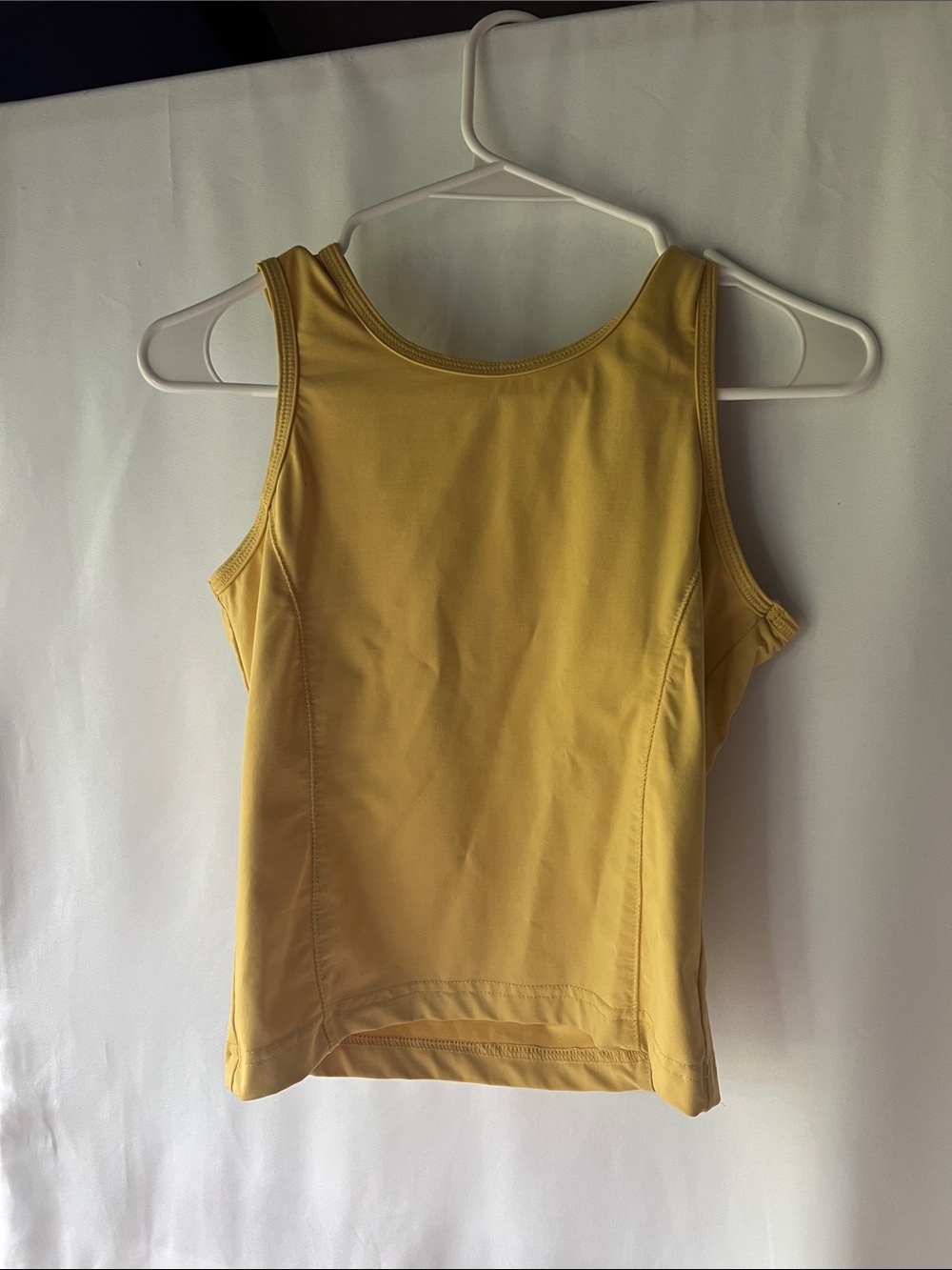 Women’s Mustard Yellow Sleeveless Athletic Tank by Tail